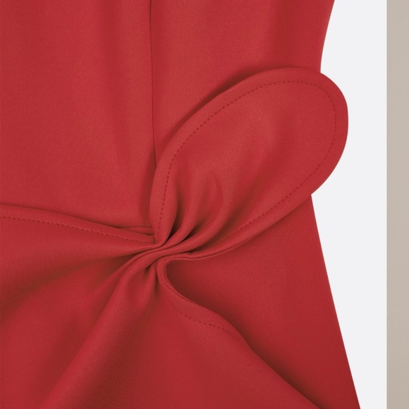 Fehaute Cocktail Sleeveless Midi Dress, 6, NWT, Red - Picture 7 of 9